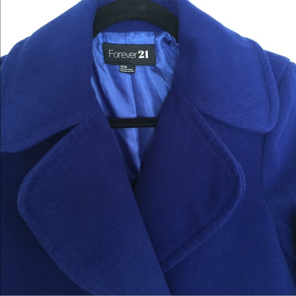 Forever 21 Peacoat Cobalt Blue Small/Medium - Picture 2 of 8